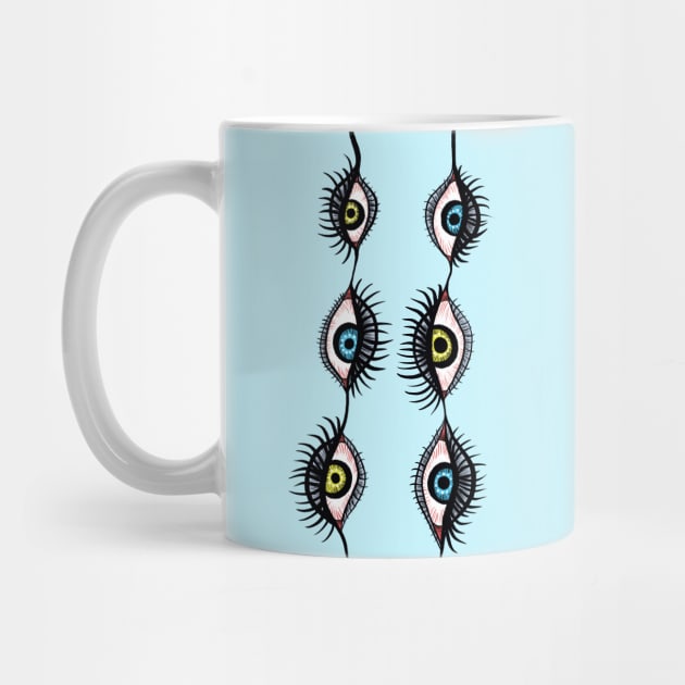 Creepy Weird Eye Garlands Surreal Art by Boriana Giormova